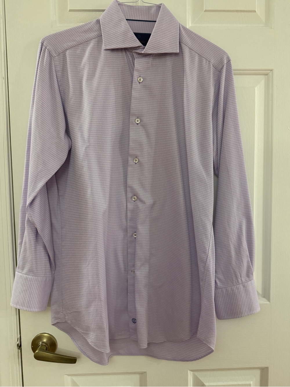 David Donahue Men's Lilac Dress Shirt Trim Fit